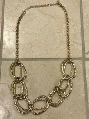 Vintage Gold Link Statement Necklace